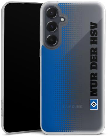 Slim Case kompatibel mit Samsung Galaxy A 55 5G Silikon Handyhülle transparent Hülle extra dünn HSV transparent Logo
