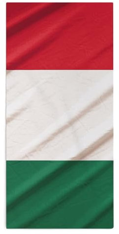 VFKLT Grandes serviettes de bain, serviette de plage imprimée drapeau italien, serviettes de cuisine, serviettes absorbantes, serviettes de bain pour homme et femme, usage quotidien à la maison