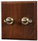 Kuntesetty Placa de interruptor de iluminación de madera, placa de pared decorativa, decoración del hogar, diseño vintage, panel de salida de interruptor de, Dos Palancas