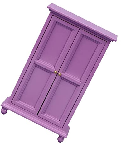 Toyvian Miniatur Kleiderschrank Für Puppenhaus Dollhouse Möbel Eleganter Stehschrank Perfektes Zubehör Für Miniaturwohnräume Und Spielzeughäuser Realistische Dekoration
