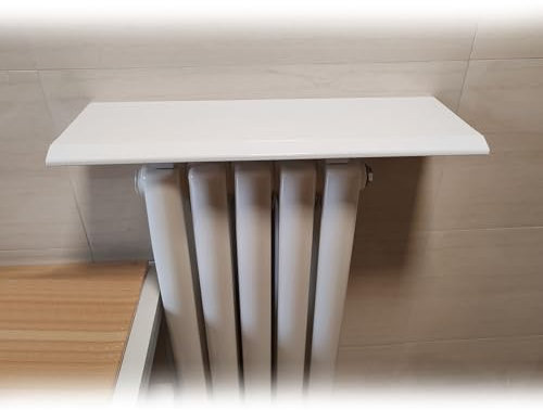 Heizkörper-Abdeckung, schwebendes Regal, über dem Heizkörper, 35 x 140 cm, Weiß