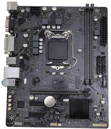 LGA 1200 Motherboard, 2xDDR4 Gaming Motherboard per Supporto per PC Desktop 2933 2666 2400 2133MHz Canale Doppio con Slot Dimm 4xerial ATA III Porta per Core, per Pentium