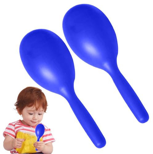 Maracas Toys, Rattle Maracas, Set 2 x Shaker Sand Hammer, Noismatur, kreativ, pädagogisch für Geburtstag, Karneval