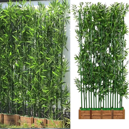 1 1,5 1,8 M Hoch Große Simulation Bambus Fälschung Grüner, Innen Flur Wohnzimmer Raumtrenner Künstlicher Bambus Sichtschutz Zaun Baum, Kunstpflanzen Für Deck Hotel Pa, One Color, 14 x 1m Bamboo