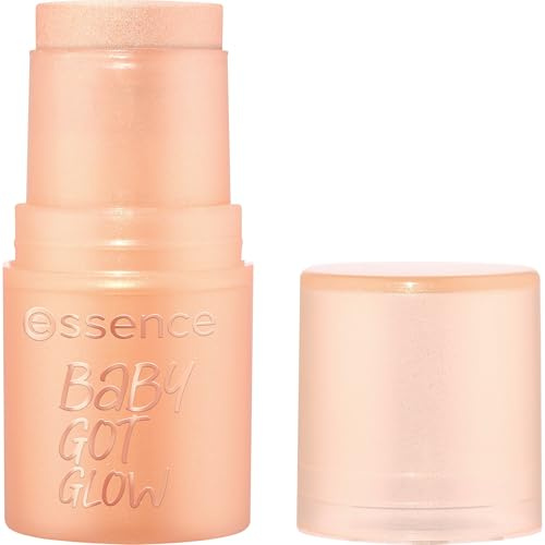 essence BABY GOT GLOW highlighter stick, Nr. 10, Gold, sofortiges Ergebnis, glänzend, strahlend, schimmernd, vegan, ölfrei, ohne Parabene, ohne Mikroplastikpartikel, 1er Pack (5.5g)