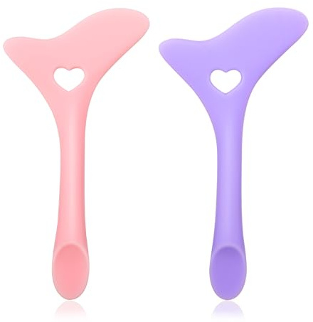 Songella Stencil per Eyeliner Aiuto per il Trucco degli Occhi in Silicone 2 Pezzi Rosa Viola per Principianti Professionale