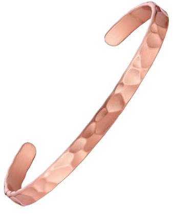 BioMag Reines Kupferarmband für Damen handgefertigt & komfortabel tragbar | Handgefertigt aus 100% massivem Reinkupfer. Komfortabel tragbar, ideal für den Alltag sowie als liebevolles Geschenk