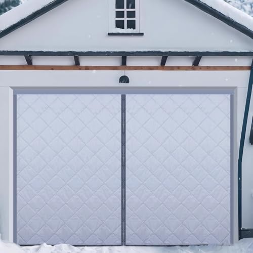 Garage Rideau De Porte Isolant Thermique, Rideau De Porte Thermique Isolant Anti, Rembourrage En Tissu Oxford Et Fibres De Coton, Pour Les Garages, Portes De Salon(9x9FT)