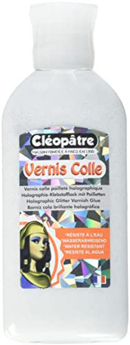 Cléopâtre - LCC1VH-100X - Vernis Colle à effet Pailleté Holographique - 100 g 4,5 x 2,8 x 13 cm
