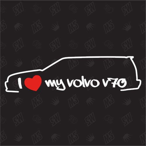 Speedwerk - Motorwear I Love My V70 Kombi - Sticker kompatibel mit Volvo - Baujahr 1996-2000