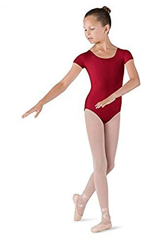 Bloch Dance Girls Dujour Microlux Gymnastikanzug, kurzärmelig, Mädchen, rot, 2-4
