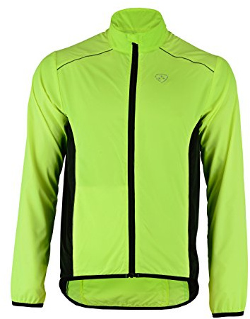 DHERA Sports Wind Stopper Water Repellent Shower Proof Breathable Lightweight High Visibility Rain Cycling Men Jacket
