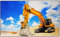 alles-meine.de GmbH XL Schreibtischunterlage/Unterlage - Bagger auf der Baustelle - 68 cm * 45 cm - Tischunterlage/Knetunterlage/Bastelunterlage - abwaschbar & abwischb..