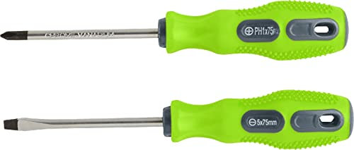 HABA 303626 - Terra Kids Schraubendreher-Set, ergonomische Schraubendreher für Kinder, je EIN Kreuz- und Schlitzschraubendreher, mit magnetischer Spitze