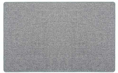 Zerbinando Tappeto INTRECCIO - Tappeto multiuso in tessuto con fondo antiscivolo per ingresso, cucina, camera e bagno - Lavabile in lavatrice - Grigio, 50x240 cm
