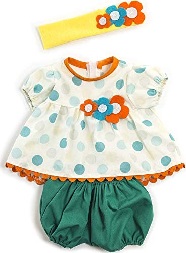Miniland Set Puppenkleidung 40cm, Bluse, Hose und Stirnband