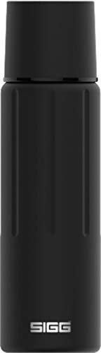 SIGG - Gourde Isotherme 500 ml - Thermo Flask Gemstone IBT Obsidian - Avec Tasse - Pour Randonnée & Camping - Étanche & Légère - Sans BPA - Acier Inoxydable 18/8 - Noir