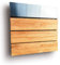 Moderner Design Briefkasten aus Edelstahl und Holz / 3 Leisten/Eiche