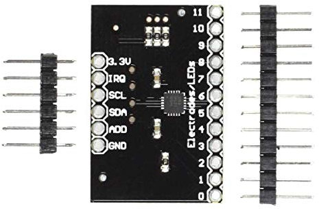 MPR121 Touchsensor-Controller Breakout, 12 Kanäle, I2C, 3.3V, für die Herstellung eigener Touchpads für z.B. Arduino, Raspberry Pi, uvm.