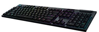 Logitech G 915 LIGHTSPEED Tastiera Gamer Wireless Meccanico, Interruttore ultra-piatto GL Clicky, RGB LIGHTSYNC, Design elegante e sottile, 30+ ore di gioco, 2,4 GHz/Bluetooth, AZERTY francese - Nero