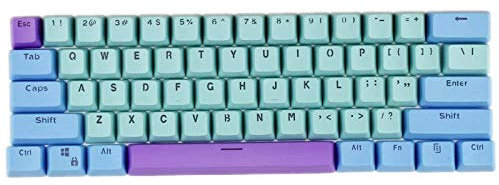 CORN 61-Tastenlayout OEM Profil PBT Dicke Tastenkappen für 60% mechanische Tastatur für RK61, GANSS ALT61, IKBC Poker,Anne PRO,GH60,iqunix f60 (Purple Indigo)