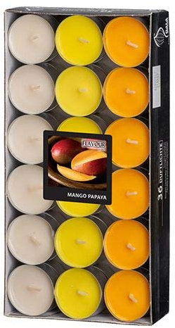 GALA Flavour by Duftlichte Ø 38 mm, 17 mm pfirsich - Mango-Papaya Ton in Ton 96974 Teelichte Duftkerzen, 288 Stück