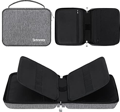 Betoores Uhrenarmband Organizer, Tasche Uhrenarmband Faltbar Uhrenarmband Zubehör Hält 20 Riemen Uhrenarmband Aufbewahrungstasche Tasche für Uhrenarmbänder Uhren Stifte Ladekabel