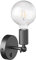 ledscom.de Vintage E27 Wand-Leuchte FETRO mit Schalter, schwarz, schwenkbar, inkl. E27 Lampe (warmweiß, 7,123W, 838lm)