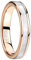 VAKKI 4mm Bague de Mariage Femme en Or Rose Incrusté de Nacre Shell Anneau de Tungstene Taille 51 (16.2)