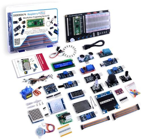 GeeekPi Micro Python Programing Kit for Raspberry Pi Pico, Breadboard, I2C 1602 LCD Display Module for Raspberry Pi Beginners & Software Engineer