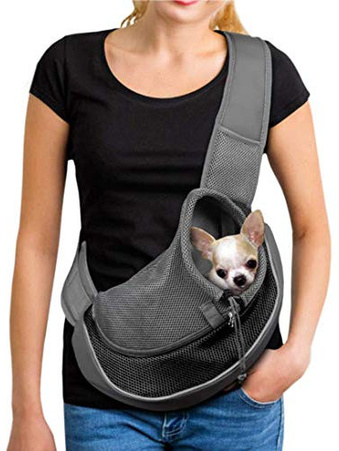 Tragbar Kleine Haustier Hunde Katzen Welpen Umhängetasche Reise Träger Schulter Beutel Atmungsaktiv Mesh Transporttasche Klein Hunde Katze Sling Pet Tragetuch Rucksack Pet Bag, S 0-2kg