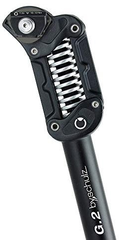 by.schulz By.Schulz Unisex – Erwachsene G.2 LT Parallelogramm-Federsattelstütze, Schwarz, Ø 34.9 mm/480 mm