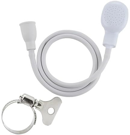 2m/6.56ft Portable Sink Hose Tap Shower Attachment Spray Sink Rubber Handheld Shower Head for Bath Taps with an Adjustable Stainless Steelworm Gear Hose Clamps