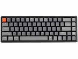 Keychron K6 Teclado mecánico inalámbrico intercambiable en caliente Bluetooth 5.1/con cable, 65% compacto, 68 teclas, diseño ISO-UK-Layout RGB LED retroiluminado N-Key Rollover, rojo swich