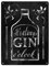It's always Gin o'clock Metallschild XXL in 28x38 cm mit Spruch für die Bar in schwarz lustiges Blechschild für die Minibar Bardekoration Deko für die Kneipe