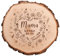 Baumscheibe mit Gravur, Deko Holzscheiben Geschenk für Mama, Runde Baumstamm Scheibe mit Blumenherz Motiv, Gravierte Holzplatte als Muttertagsgeschenk, Natur Tischdeko, Geburtstagsgeschenk für Frauen