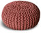 casamia Pouf Ø 55 o. 45 cm Strickhocker Sitzpouf Bodenkissen für Innen Indoor Größe ø 45 cm, Farbe Terracotta
