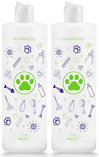 2 x Haustier-Shampoo-Verdünnungsflaschen, Spezialitäten-Mischflasche für konzentriertes Hundeshampoo und Pflegespülung (2)