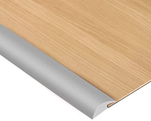 Q&A PVC Selbstklebend Abdeckleiste,Abdeckleisten Für fußböden Selbstklebend 2M/1M,PVC Abdeckleiste Selbstklebend übergangsprofil Boden-Leiste,Laminat Fußboden Spalt (5MM/1M,Gray)
