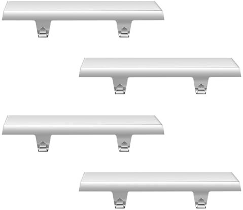EBANKU 4PCS Weihnachtsstrumpfhalter für Kaminsims, Weihnachtsstrumpf Halter Metall Kamin Haken Weihnachtsstrumpf Haken Set Weihnachtsstrümpfe Aufhänger für Kaminsims Deko Schmücken (Silber)