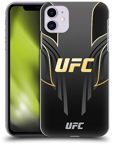 Head Case Designs Licenciado Oficialmente UFC Jersey Negro Dorado Logotipo Carcasa rígida Compatible con Apple iPhone 11