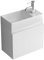 Alpenberger Gäste WC Waschbecken mit Unterschrank 45 cm Breit | Waschtisch Set Klein | Aufsatzwaschbecken Waschtischunterschrank Hängend | Möbel Hängeschrank | Waschbeckenunterschrank Weiß