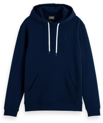 Scotch & Soda Herren Essential Badge Logo Hooded Sweatshirt Kapuzenpullover (1er Pack)