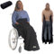 BELIEFF Rollstuhl Decke Erwachsene - Rollstuhldecke Beindecke - Rollstuhlsack - Rollstuhl Schlupfsack - Fußsack - Unten Offen - Schwarz - Medium
