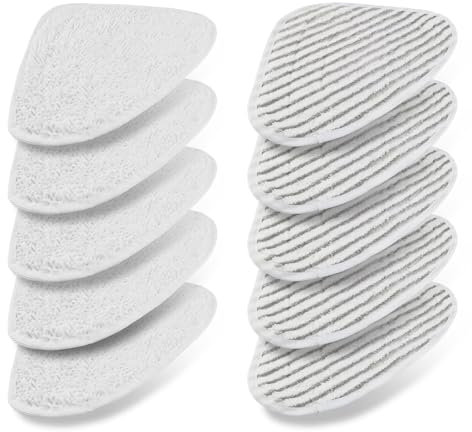10 Pezzi per Vileda Steam Vapore Pavimenti Ricambio Kit, Microfibra Scopa a Vapore Ricambio per Vileda Steam & Vileda Steam PLUS, per Lavaggio Sporco Pulizia Pavimento