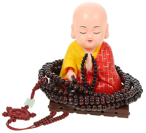 GOOHOCHY kleine Mönchsstatue Auto armaturenbrett verzierung deko bastelset kleine Mönchsmodelle Desktop-Mönch-Ornament Miniatur Skulptur Fahrrekorder Kunsthandwerk Baby