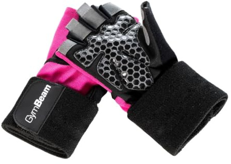GymBeam Trainingshandschuhe Guard Pink - rutschfeste Fitness Handschuhe für Frauen mit Handgelenkstützen, schützt vor Schwielen, ideal für das Training im Fitnessstudio, Fitnesshandschuh Gym