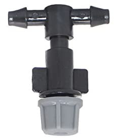 Zerstäubungsdüse, Sprühdüse, Sprinkler, 6,35 mm (1/4 Zoll) hängende Nebel-Wassersprüher-Düse mit T-Stück, Nebel-Wassersprüher-Sets for Gartengewächshaus, 200 Set (Farbe: Weiß) (Farbe: Weiß) (Color :