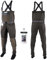 Fishing Waders, Breathable Stocking Foot Waterproof Wader, Angelbekleidung Fliegenfischen Erschwingliche… (XXL)
