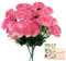 SNAIL GARDEN 24 fiori artificiali garofano rosa, fiori sfusi con stermi, bouquet di fiori finti, petali di seta di garofano, fiori finti non sbiadiscono, fiori grandi da 7,6 cm, per festa della mamma,